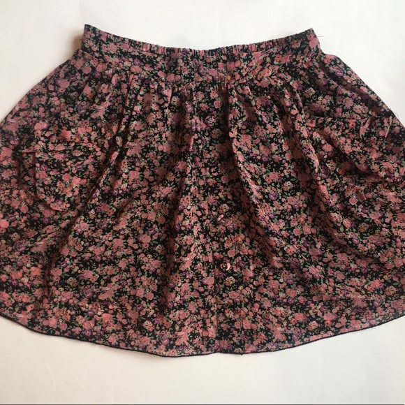 Peaches N Cream Dresses & Skirts - Peaches N Cream High Waisted Floral A Line Skirt